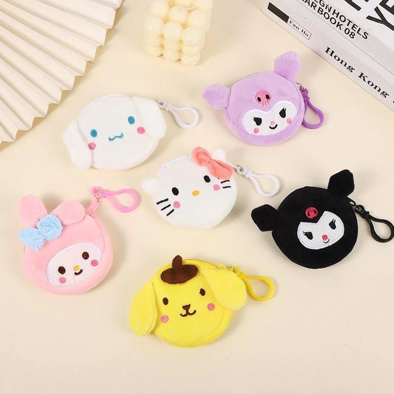 OFFICIAL DOMPET KOIN GANTUNGAN TAS DOMPET COIN BULU TAS MINI BULU KEKINIAN