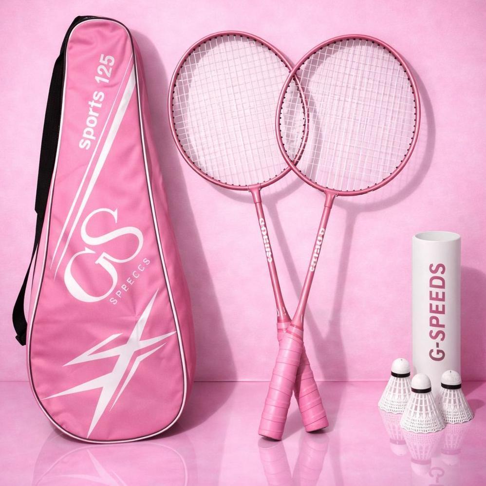 [Free Tas] Raket Badminton Paket Komplit/ Raket Bulu Tangkis Isi 2 Free Bag/Raket Bulutangkis/Shuttl