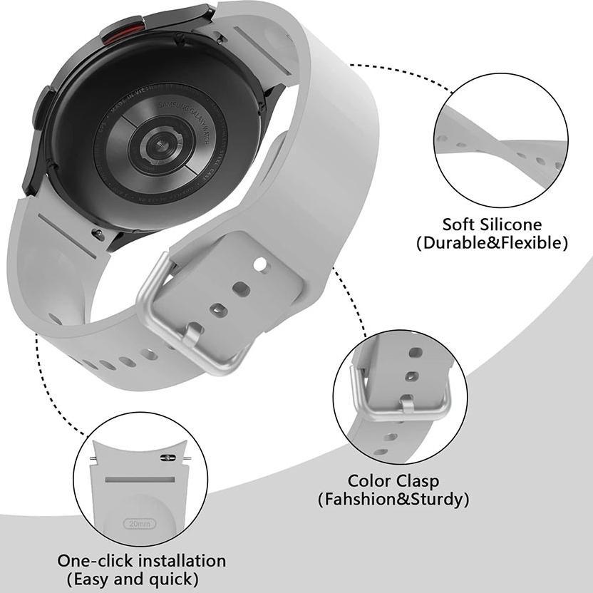 Strap Silicone Samsung Galaxy Watch 4/5 Classic 20mm Tali Strap Jam Samsung Galaxy Watch 5 Silicon T