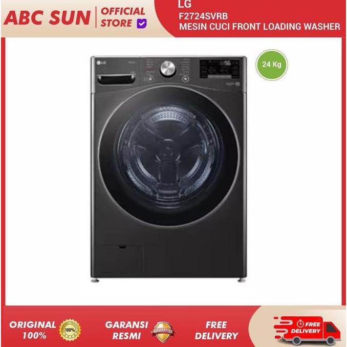 LG F2724svrb Mesin Cuci Front Loading washer 24 Kg Steam Inverter