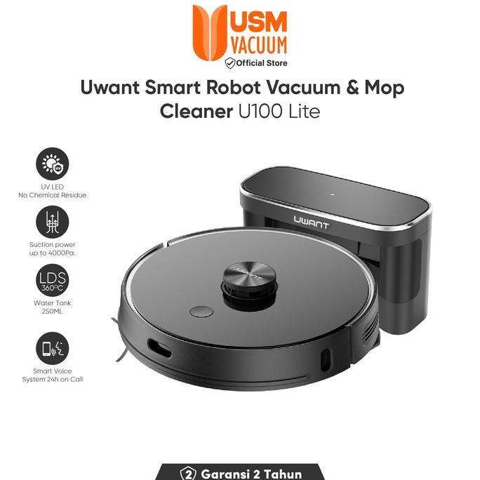 UWANT U100 Lite Smart Robot Vacuum Mop Cleaner Vacum Sapu Pel Vakum
