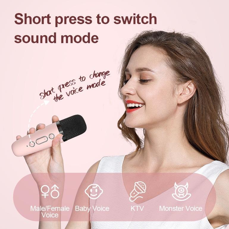 sale Mini karoke Speaker Bluetooth 2 mic / Mini karoke Speaker Bluetooth Portabel Penuh Bass / Bluet