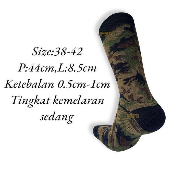 DR163 >> kaus kaki tebal motif loreng Army TNI 3 pasang cocok untuk kerja dan petugas keamanan Pria 