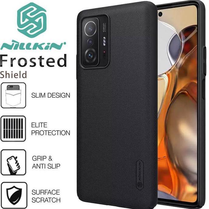 Nillkin Hard Case Xiaomi 11T - 11T Pro - for Xiaomi 11T - Casing Super Frosted Shield Thin Slim Blac
