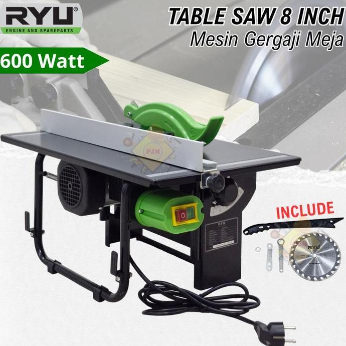 Terlaris Ryu Rts Table Saw 8 Inch / Mesin Gergaji Kayu Meja / Mesin Potong Kayu / Gergaji Meja