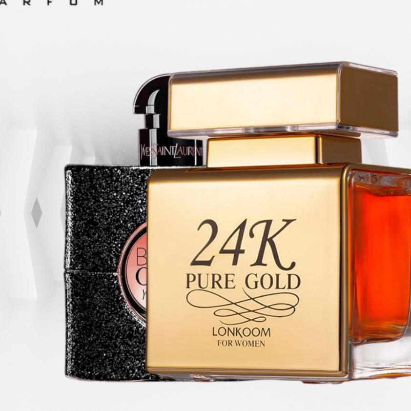 Lonkoom 24K Pure Gold Parfum Tahan Lama Edp Pria Wanita Unisex Similar To Black Op Aroma Kopi Vanill