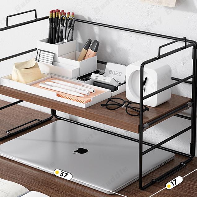 Rak Buku / Rak / Organizer Desktop Kantor Sederhana / Organizer Meja Besi Multi Lapis Desktop Kecil 
