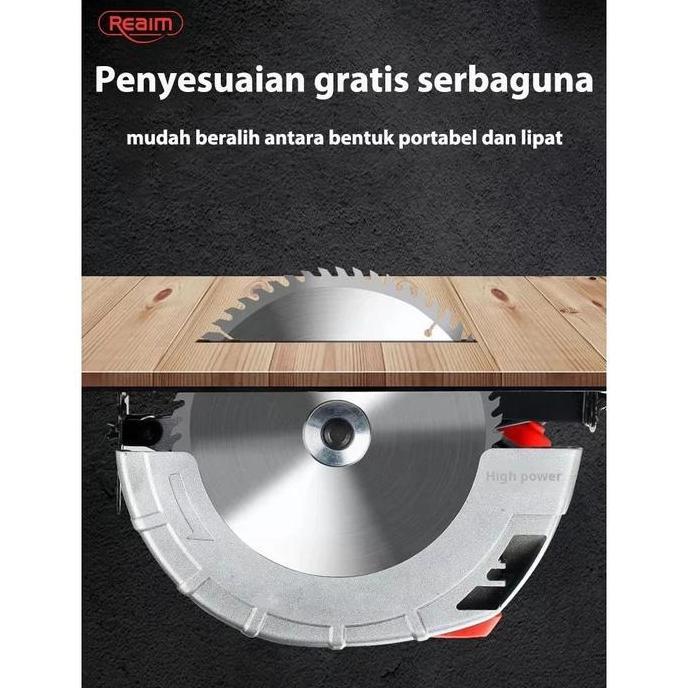 Terlaris Reaim Circular Saw Gergaji Kayu 7 Inch 1400W Mesin Potong Kayu Serkel Listrik