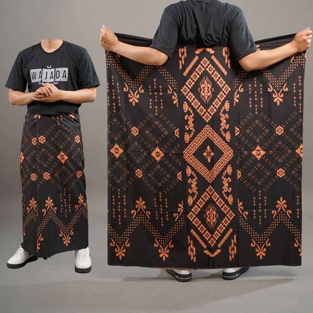HOT Sarung Batik Motif palekat || Sarung Santri Bahan Halus Warna Hitam Putih || Sarung Pria Dewasa