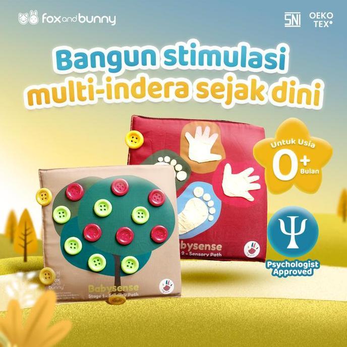 Foxandbunny - Baby Sensory Path Mainan Edukasi Bayi Saat Tummy Time Sensory Play Baby Sense Usia 0-3
