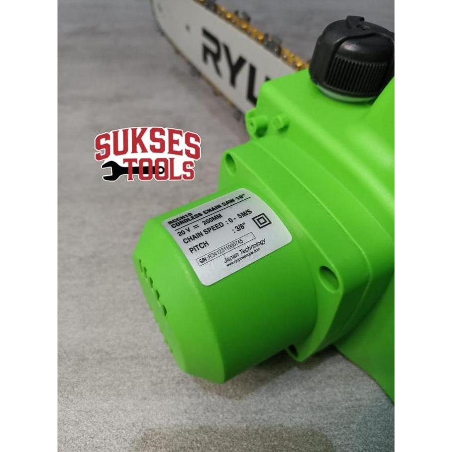 Terlaris Mesin Gergaji Potong Pohon Baterai Ryu Cordless Chain Saw Chainsaw