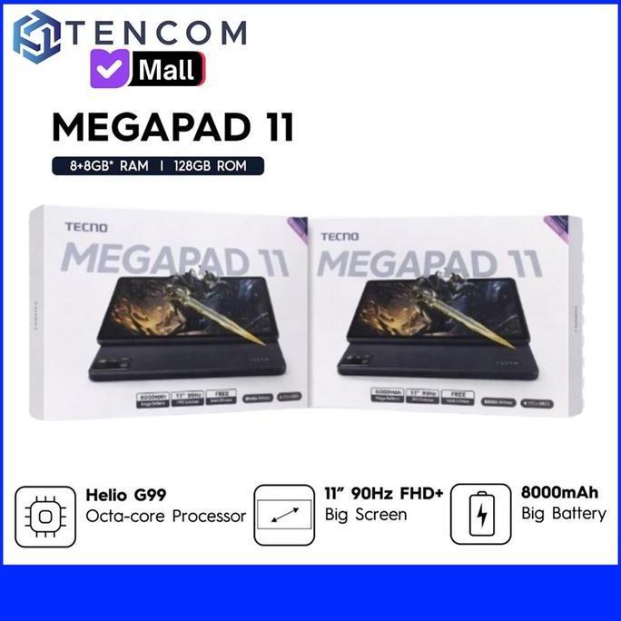 Tablet Tecno Megapad 11 RAM 8GB 128GB 256GB Garansi Resmi (TERBAIK) (TERBARU) (TERMURAH)