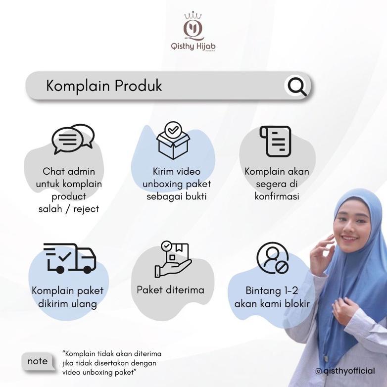 CUCI GUDANG QISTHY HIJAB - SARAH French Khimar Jersey L Jumbo Hijab Niqob Umroh Qisthy Hijab by Saha