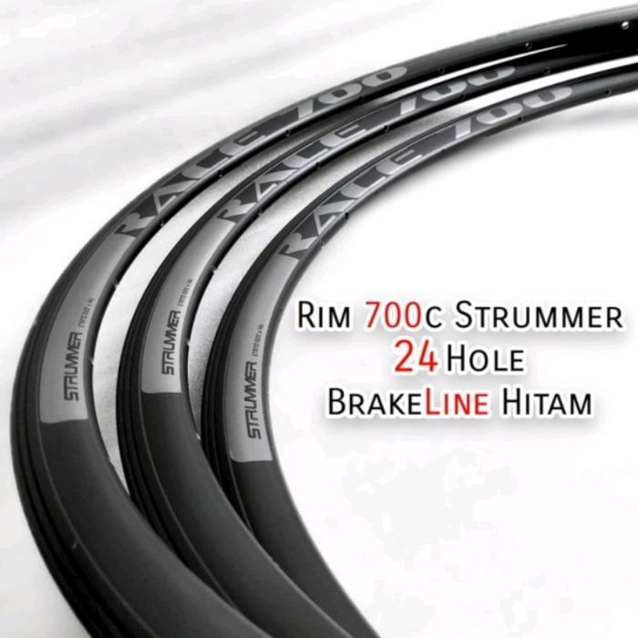 Rims Velg Strummer Race 700 hole 20 24 | rims 700c Brakeline hitam