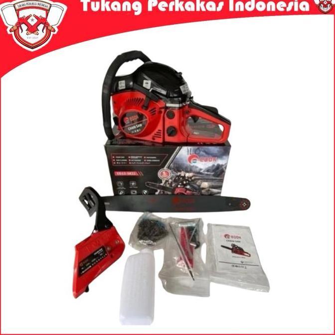 Terlaris Edon Mesin Chain Saw 22 Inch 2 Tak Mesin Senso Gergaji Potong Kayu Pohon