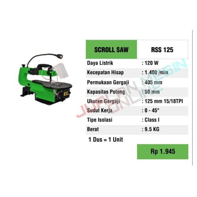 Terlaris Mesin Gergaji Scroll Saw Gergaji Ukir Kayu Akrilik Triplek Ryu Rss 125