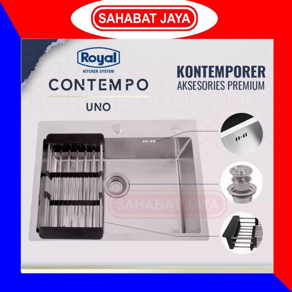 ROYAL KITCHEN SINK CONTEMPO UNO BAK CUCI PIRING MINIMALIS SET
