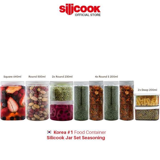 df_store3- Silicook Mix Jar Set Seasoning - Container toples transparan Diskon