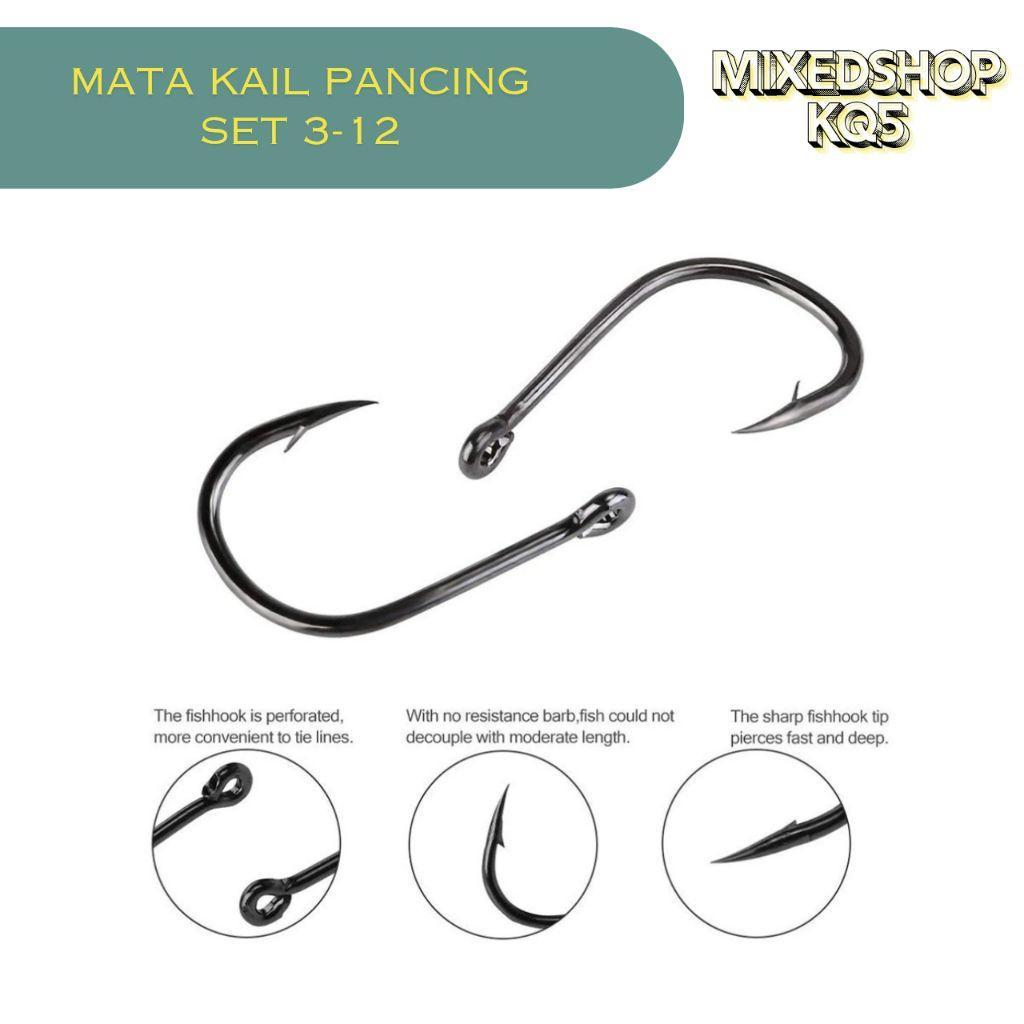 Mata Kail Pancing Set 3-12 || Kail Pancing Set 100Pcs / 70 Pcs || Kail Pancing