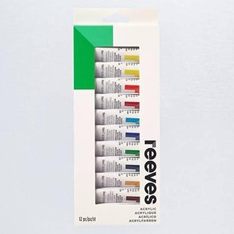 reeves acrylic 12clr 10ml Diskon