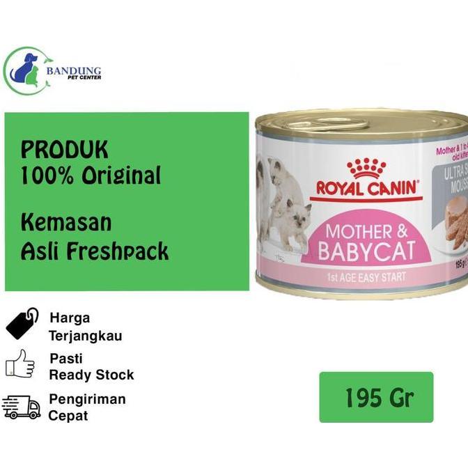 Meong- New- Royal Canin Mother & Baby Cat Kaleng 195Gr - Makanan Kucing Bayi 1-4 Bulan -