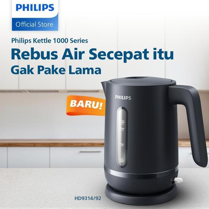 Philips Kettle Teko Listrik HD9314/92 Hitam - Philips Teko Pemanas Air Listrik 1.7 Liter - Philips T