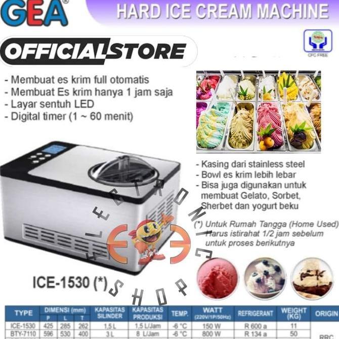 pingkpink- GEA ICE 1530 - Mesin Pembuat Hard Ice Cream - Hard Ice Cream - Promo Diskon