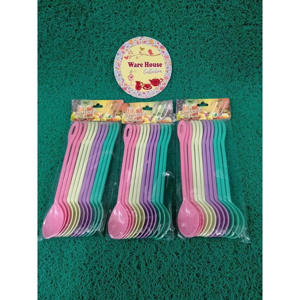 Sendok Es Plastik, Sendok Plastik Warna Ap Panjang /Sendok Plastik / Sendok Es