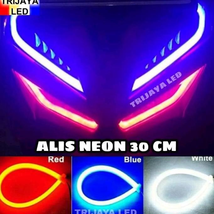 LAMPU LED ALIS DRL 30 CM MOTOR MOBIL FLEKSIBEL SENJA MODEL BULAT NEON HIGH QUALITY WATERPROOF UNIVER