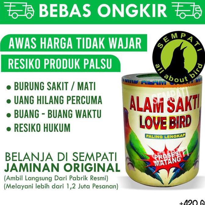 Sempati Pakan Burung Lovebird Pakan Alam Sakti Fighter