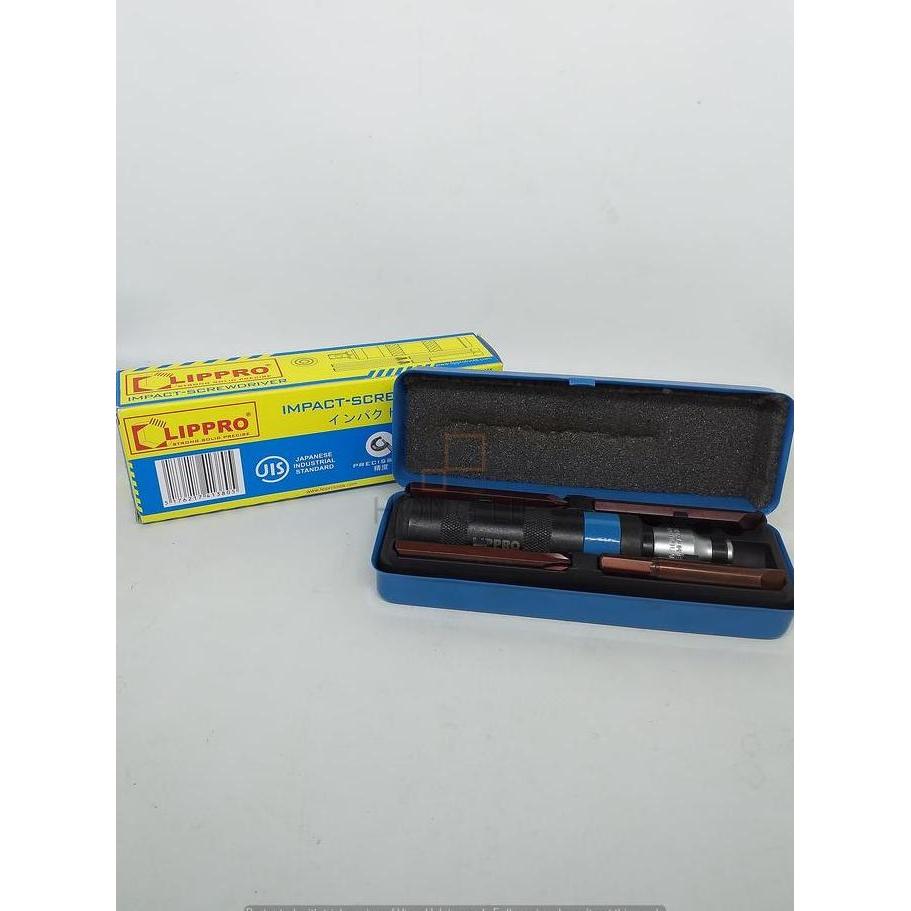 Lippro Obeng Ketok Set 5 Pcs Box Besi Impact Screwdriver