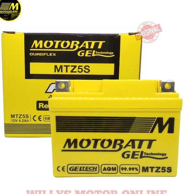 ACCU MOTOBATT MTZ5S ORIGINAL / AKI MOTOR BEAT KARISMA BEST QUALITY