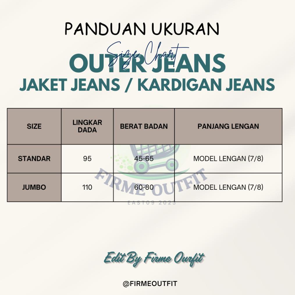GARANSI JAKET JEANS WANITA OUTER JEANS SNOW LIGHT BLUE / OUTER JEANS SNOW HITAM / KARDIGAN JEANS