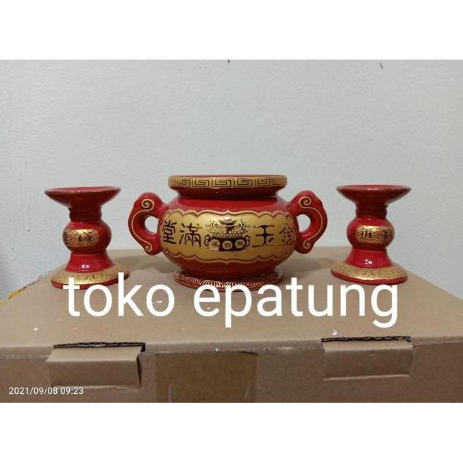 TERMURAH - hio lo / hiolo leluhur / hiolo co sien - keramik - 5 inch - set