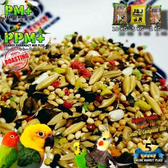 J&J Parrot Mix Plus - Parrot Mix + - Makanan Burung - J&J 1Kg