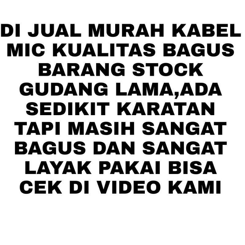 Kabel Mic/Kabel Microphone Cable Mic 5 Meter Qualitas Bagus
