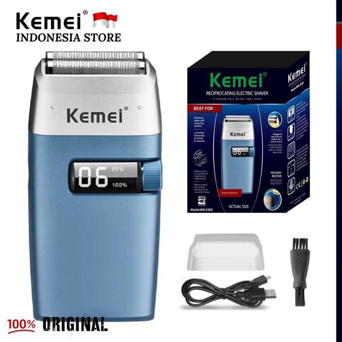 Alat Cukur Rambut Shaver Elektrik Cukuran Jenggot Kumis Kemei KM 3385 [terbaik]