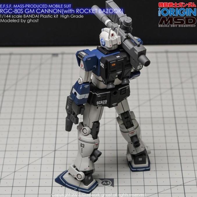 Water Slide Decal HG GM CANNON SPACE ASSAULT / ROCKET BAZOOKA by Ghost Decal
