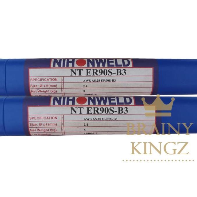 Kawat las Nihonweld NT ER 90S-B3 uk 2.4 mm