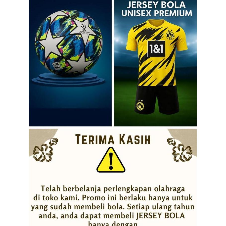 Ready PROMO Baju ATASAN Jersey BVB Bola High Quality Bahan Adem & Nyaman Dipakai