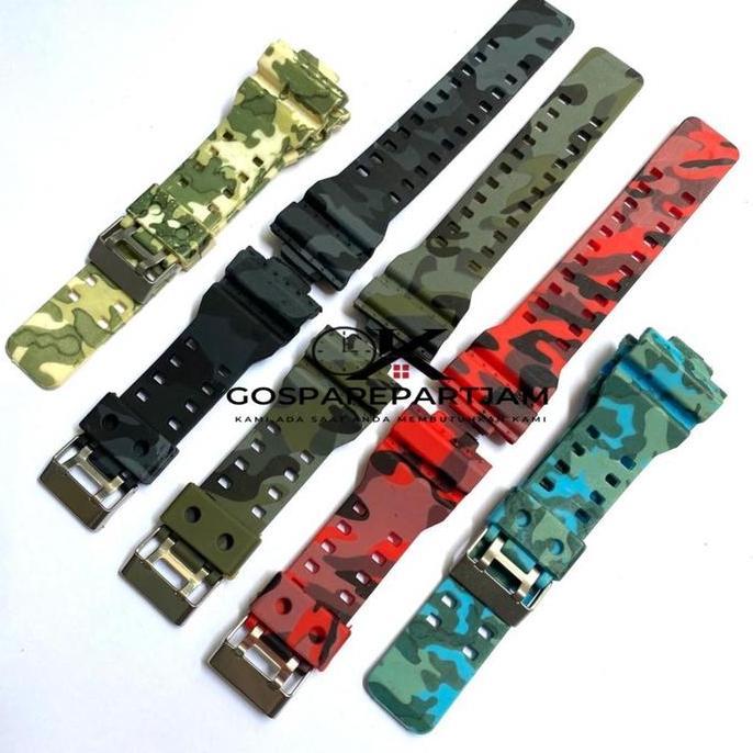Tali Strap Jam Tangan Rubber GA-400 GA-110 GA400 GA110 Warna Loreng