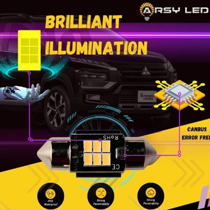 Auto- Lampu Led Plafon Mobil Kabin 31 Rm Bohlam Atomic Avanza Xenia Calya