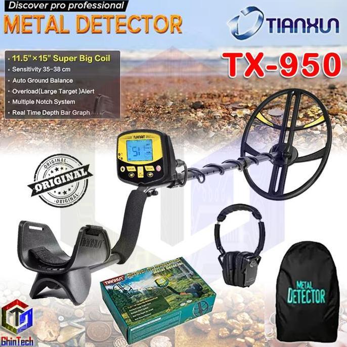 TIANXUN Metal Detektor TX950 TX960 Logam Emas Gold Silver Besi Alumunium Pendeteksi Logam Dan Emas M