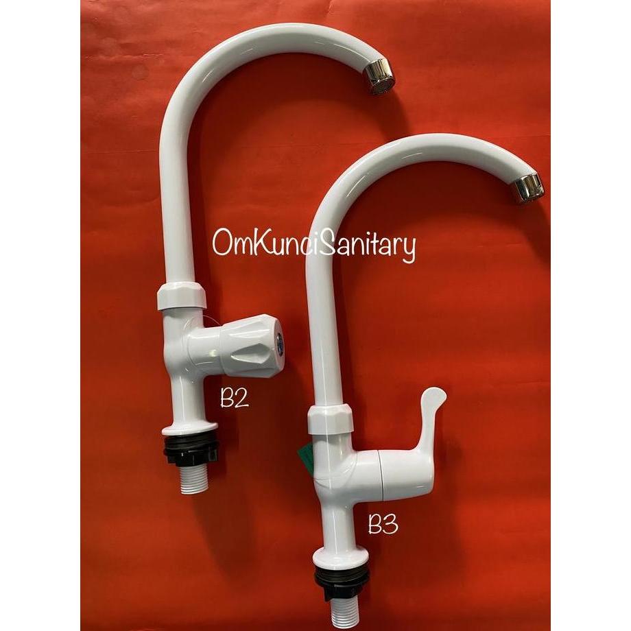Pilihan- Kran Angsa Tanam Keran Air Cuci Piring Sink Plastik Pvc Soligen B2 B3