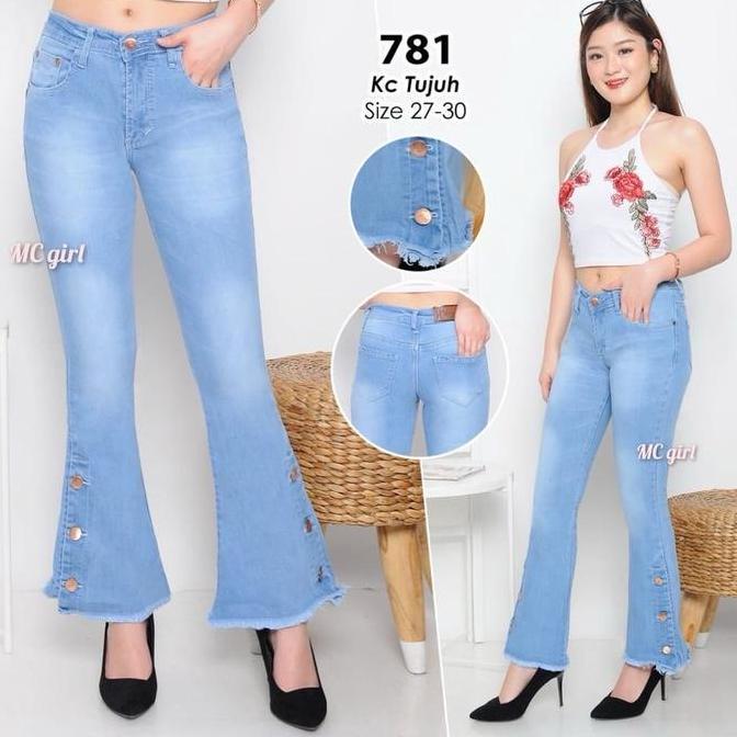 New- Accjeans.Cutbray Kancing 7 (Model Bawah Rawis) Celana