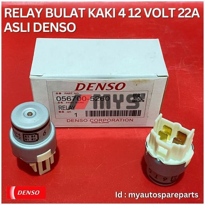 civicoack- Relay Kaki 4 AC MOBIL BULAT 056700 5260 12 VOLT 22A DENSO ASLI Diskon