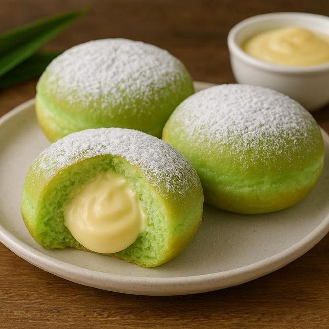 Pilihan- Low Carb Sugar Free Bomboloni Pandan