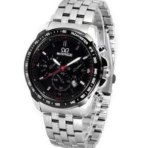 Orologi- Mirage Tch - Jam Tangan Analog Pria Silver Sporty Anti Air 8535 / 8883 M