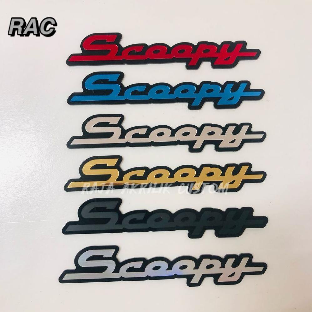 RAC Emblem Scoopy Timbul Logo Scoopy timbul emblem double akrilik Scoopy
