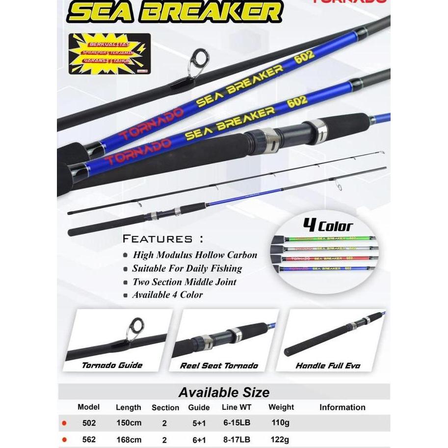 Veii- New- Joran Pancing Carbon Tornado Sea Breaker 150 165 180 Cm